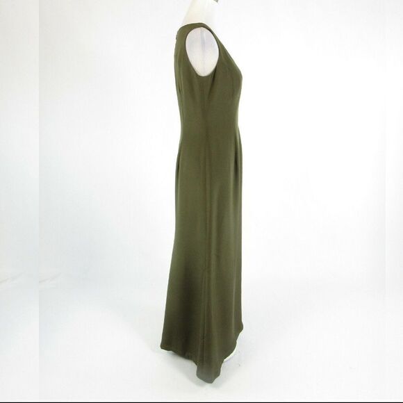 Naeem Khan green silk maxi dress 8 - Picture 5 of 8